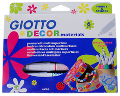 Набор фломастеров цветных Giotto Decor Materials, 6 цветов