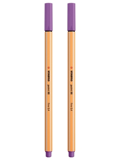 Капиллярная ручка-линер для скетчинга 0,4мм STABILO Point 88, сливовая (2шт)