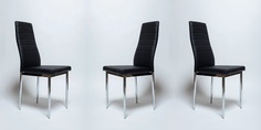 Комплект из трех стульев для кухни, ЦМ, F 261-3 черный