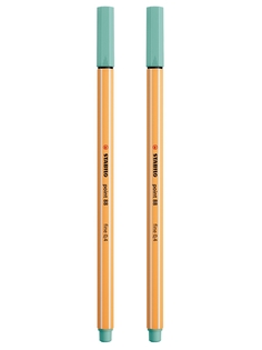 Капиллярная ручка-линер для скетчинга 0,4мм STABILO Point 88, эвкалипт (2шт)