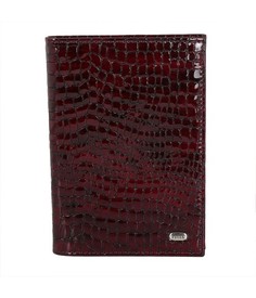 Обложка для паспорта унисекс PETEK 652 бордовая