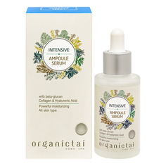 Сыворотка Organic Tai ампульная, с бета-глюканом, коллагеном и гиалуроновой кислотой 35 мл