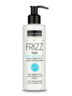 Лосьон FRIZZ FREE для вьющихся волос LORVENN HAIR PROFESSIONALS увлажняющий, 200 мл