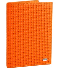 Обложка для паспорта унисекс PETEK 581 оранжевая