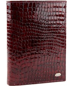 Обложка для паспорта унисекс PETEK 597 бордовая