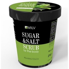 Сахарно-солевой скраб для тела Зеленый чай, Milv, 290 г