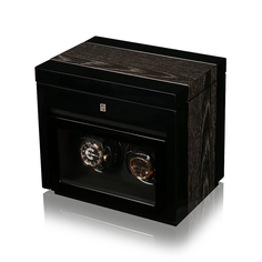 Шкатулка для 2-х часов с автоподзаводом и секцией для хранения Paul Design Gentlemen 2+3BA