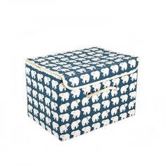 Короб для хранения - Северные мишки, с крышкой, 25х20х17 см No Brand