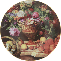 Тарелка настенная 27 см; декор "Натюрморт с цветами" Thun