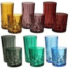 Набор Стаканов для Виски Brixton Color 6 Цветов, 320 мл (набор 6 шт.) Crystal Bohemia
