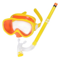 E33114-5 Набор для плавания детский маска+трубка ПВХ оранжевый Спортекс