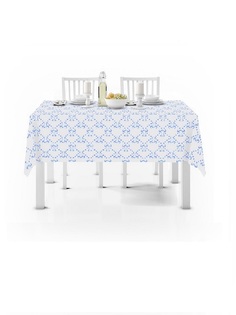Скатерть Мари Санна бык Гуч (голуб.) 9696-1 Рогожка 150х150