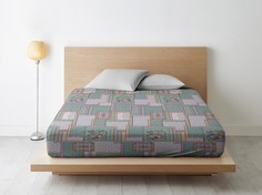 Простыня на резинке Ночь Нежна Алабама (зелен.) осн. 9088-1 Бязь 120гр. 120х200х20