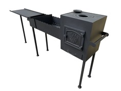 Мангал ДизайнМеталла универсальный с печкой 117 123x36х80 см