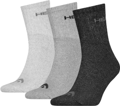 Комплект носков женских Head Short Crew 3P серых 35-38