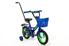 Велосипед 12 ZIGZAG CLASSIC синий С РУЧКОЙ ZG-1203