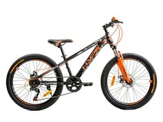 Велосипед 24 HYPE 24MD300-4 оранжевый/чёрный матовый 48918-15