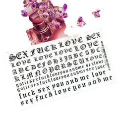 Слайдер для дизайна ногтей Ami-Nails буквы, готика, шрифт