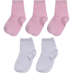 Носки для девочек ХОХ 5-d-1227 цв. розовый; белый р. 20-22