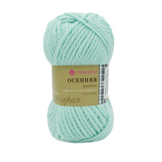 Пряжа Пехорка Осенняя, 200 г, 150 м (шерсть, акрил) (222-Голубая бирюза), 5 мотков