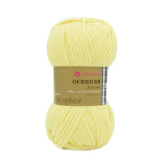 Пряжа Пехорка Осенняя, 200 г, 150 м (шерсть, акрил) (53-Светло-жёлтый), 5 мотков