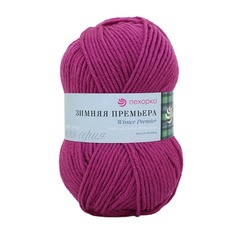 Пряжа Пехорка Зимняя Премьера, 100 г, 150 м (меринос) (49-Фуксия), 10 мотков