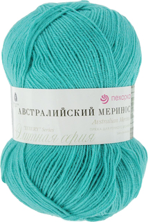 Пряжа Пехорка ПЕХ,АВСТР,МЕ,581,С,И Австралийский меринос 581 светлый изумруд