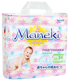 Подгузники Maneki Fantasy M (6-11 кг), 24 шт.