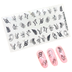 Слайдер для дизайна ногтей Ami-Nails веточки с серым, ar0118