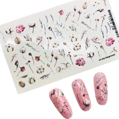 Слайдер для дизайна ногтей Ami-Nails цветы и бабочки