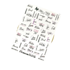 Слайдер для дизайна ногтей Ami-Nails надписи цветные