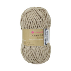 Пряжа Пехорка Осенняя, 200 г, 150 м (шерсть, акрил) (43-Суровый лен), 5 мотков