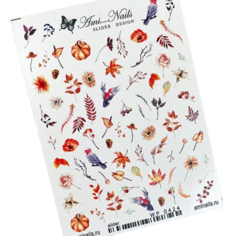 Слайдер для дизайна ногтей Ami-Nails осень, ягоды