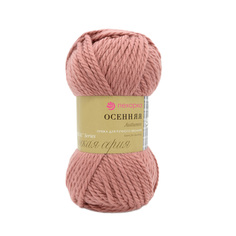 Пряжа Пехорка Осенняя, 200 г, 150 м (шерсть, акрил) (21-Брусника), 5 мотков