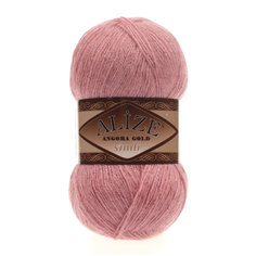 Пряжа Alize Angora Gold Simli 100г, 500м (шерсть, акрил) (144 темная пудра), 5 мотков