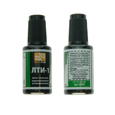 Флюс паяльный ЛТИ-1, радиомонтажный активированный, флакон с кистью 22мл Solins