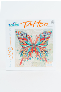 Пазл Origami "Tatoo" + подарок Пазл, 360 + 100 элементов 5368_бабочка