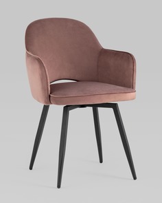 Стул Венера вращающийся велюр пыльно-розовый Stool Group