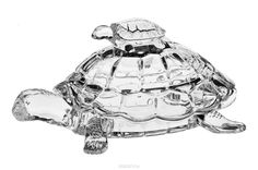 Доза Черепаха, 26,5 см Crystal Bohemia