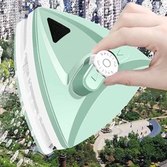 Двухстороння магнитная щетка для окон, 16х15х4,5 см, стеклопакет 0,5-2,5 см, зелёный No Brand