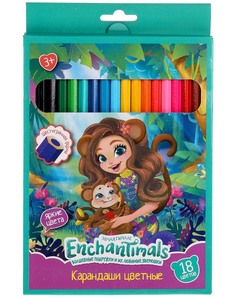 Карандаши цветные Умка Enchantimals 18 шт