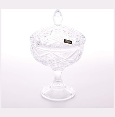 Ваза для конфет 14 см с крышкой "Tаурус" 282479 Crystalite Bohemia