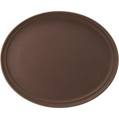 Поднос овальный прорезиненный 73.5x60 см коричневый ProHotel bar 4080628