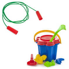 Игровой набор Karolina Toys Песочный набор Цветок+ Скакалка спортивная
