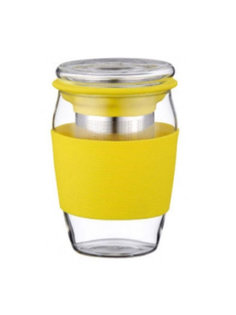 Заварочный стакан с крышкой 0.5л Peterhof/PH-10038/желтый Good Store24