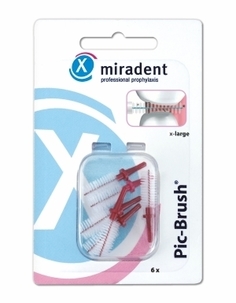 Ершики Miradent Pic-Brush Bordeaux Бордовые, 6 шт.