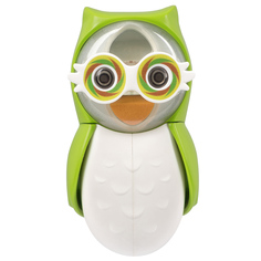 Держатель Flipper Owl Earthy для зубной щетки со встроенными песочными часами, зеленый