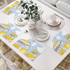 Комплект салфеток JoyArty "Домик на колесах" (32х46 см, 4 шт.)