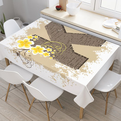 Скатерть прямоугольная JoyArty "Цветочная k" из оксфорда, 120x145 см