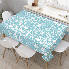 Скатерть прямоугольная JoyArty "Медицинская атрибутика" из оксфорда, 180x145 см